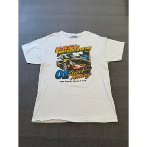 Fast & Furious 01 White Street Racing Graphic T-Shirt Men Large‎